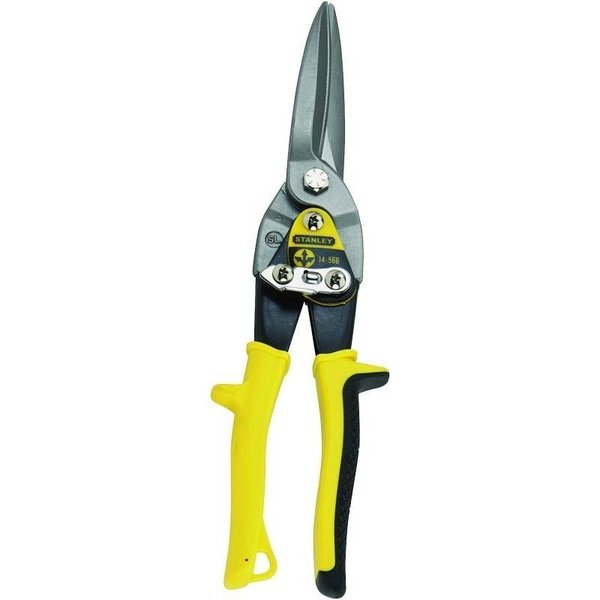 Stanley Aviation Snip, 13 in OAL, 395 in L Cut, Straight Cut, Alloy Steel Blade, CushionGrip Handle FMHT73561/14-566